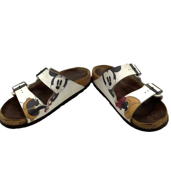 Birkenstock Disney Collab Mickey Minnie Print Arizona Birko-Flor Sandals 36 5 - Picture 2 of 12